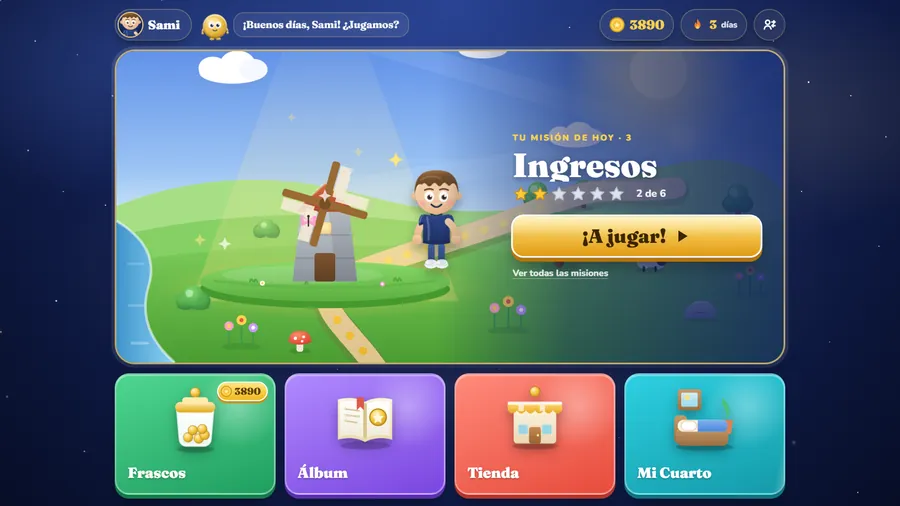 Pantalla de inicio